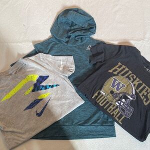 Nike Kids Blue Hoodie and Graphic Tees Set